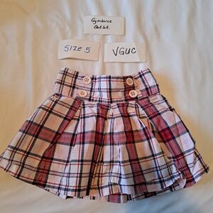 Gymboree girls size 5 plaid skirt elastic back waist pink, red, blue VGUC